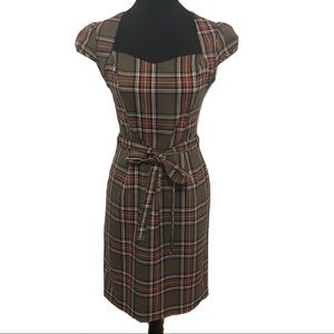 Forever 21. Vintage style brown plaid dress